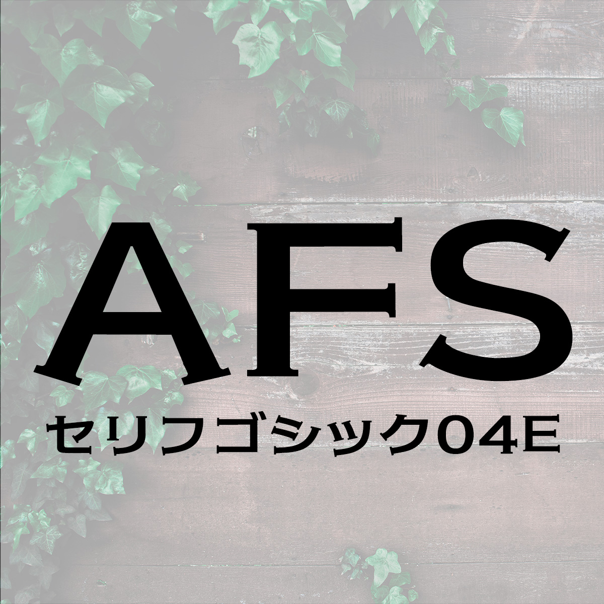 AFSセリフゴシック04E