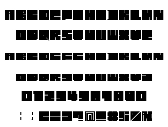 組み込みOK fontUcom ゲームで使える87書体セット AFS-SfSquare-B 文字見本