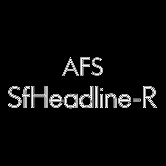 組み込みOK fontUcom ゲームで使える87書体セット AFS-SfHeadline-R