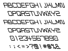 組み込みOK fontUcom ゲームで使える87書体セットII AF-STOCKCAR-5L 文字見本