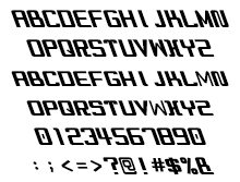 組み込みOK fontUcom ゲームで使える87書体セットII AF-STOCKCAR-5BL 文字見本