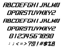 組み込みOK fontUcom ゲームで使える87書体セットII AF-STOCKCAR-5BR 文字見本