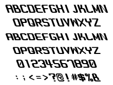 組み込みOK fontUcom ゲームで使える87書体セットII AF-STOCKCAR-6BL 文字見本