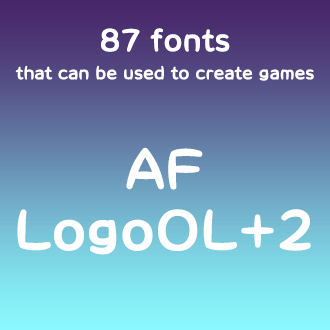 組み込みOK fontUcom ゲームで使える87書体セットII AF-LogoOL+2