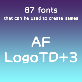組み込みOK fontUcom ゲームで使える87書体セットII AF-LogoTD+3