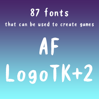 組み込みOK fontUcom ゲームで使える87書体セットII AF-LogoTK+2