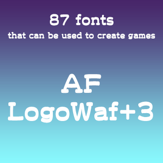 組み込みOK fontUcom ゲームで使える87書体セットII AF-LogoWaf+3