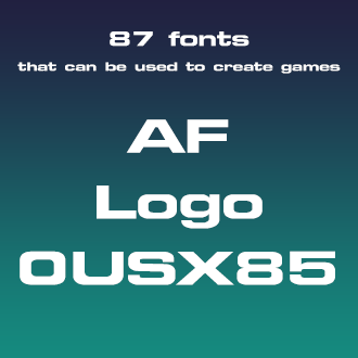 組み込みOK fontUcom ゲームで使える87書体セットII AF-Logo0USX85