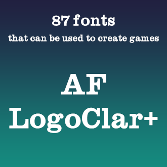 組み込みOK fontUcom ゲームで使える87書体セットII AF-LogoClar+