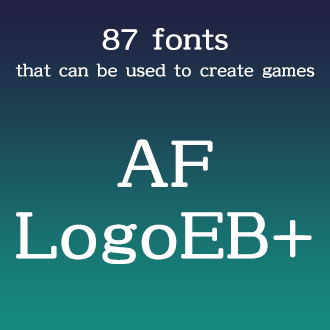 組み込みOK fontUcom ゲームで使える87書体セットII AF-LogoEB+