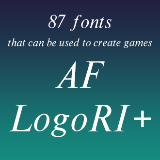 組み込みOK fontUcom ゲームで使える87書体セットII AF-LogoRI+