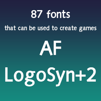 組み込みOK fontUcom ゲームで使える87書体セットII AF-LogoSyn+2