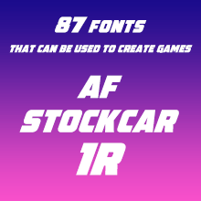 組み込みOK fontUcom ゲームで使える87書体セットII AF-STOCKCAR-1R