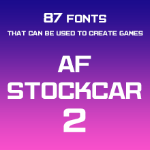 組み込みOK fontUcom ゲームで使える87書体セットII AF-STOCKCAR-2