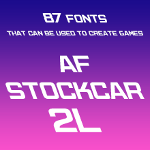 組み込みOK fontUcom ゲームで使える87書体セットII AF-STOCKCAR-2L