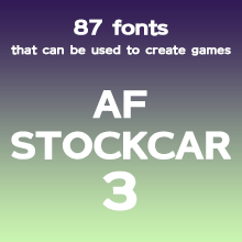 組み込みOK fontUcom ゲームで使える87書体セットII AF-STOCKCAR-3