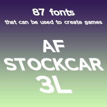 組み込みOK fontUcom ゲームで使える87書体セットII AF-STOCKCAR-3L