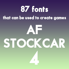 組み込みOK fontUcom ゲームで使える87書体セットII AF-STOCKCAR-4