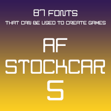 組み込みOK fontUcom ゲームで使える87書体セットII AF-STOCKCAR-5
