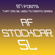 組み込みOK fontUcom ゲームで使える87書体セットII AF-STOCKCAR-5L