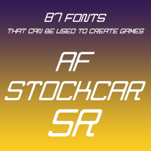 組み込みOK fontUcom ゲームで使える87書体セットII AF-STOCKCAR-5R