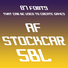 組み込みOK fontUcom ゲームで使える87書体セットII AF-STOCKCAR-5BL