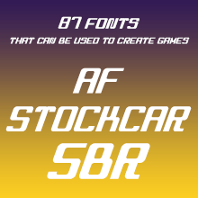 組み込みOK fontUcom ゲームで使える87書体セットII AF-STOCKCAR-5BR