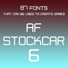 組み込みOK fontUcom ゲームで使える87書体セットII AF-STOCKCAR-6