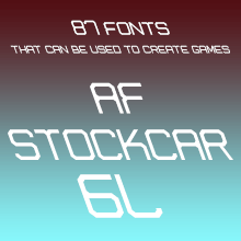 組み込みOK fontUcom ゲームで使える87書体セットII AF-STOCKCAR-6L