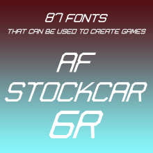 組み込みOK fontUcom ゲームで使える87書体セットII AF-STOCKCAR-6R
