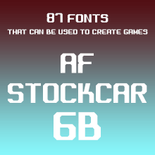 組み込みOK fontUcom ゲームで使える87書体セットII AF-STOCKCAR-6B