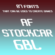 組み込みOK fontUcom ゲームで使える87書体セットII AF-STOCKCAR-6BL