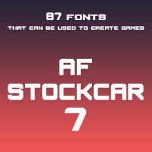 組み込みOK fontUcom ゲームで使える87書体セットII AF-STOCKCAR-7
