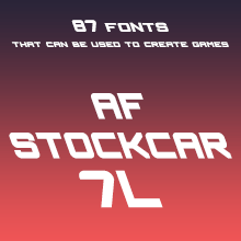 組み込みOK fontUcom ゲームで使える87書体セットII AF-STOCKCAR-7L