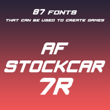 組み込みOK fontUcom ゲームで使える87書体セットII AF-STOCKCAR-7R
