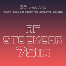 組み込みOK fontUcom ゲームで使える87書体セットII AF-STOCKCAR-7Sir