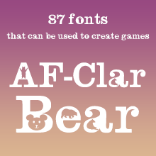 組み込みOK fontUcom ゲームで使える87書体セットII AF-ClarBear