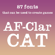 組み込みOK fontUcom ゲームで使える87書体セットII AF-ClarCAT