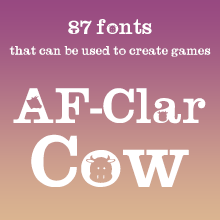 組み込みOK fontUcom ゲームで使える87書体セットII AF-ClarCow
