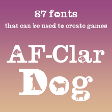 組み込みOK fontUcom ゲームで使える87書体セットII AF-ClarDog