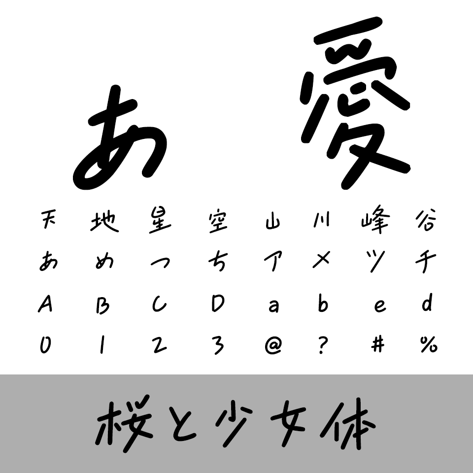 桜と少女体