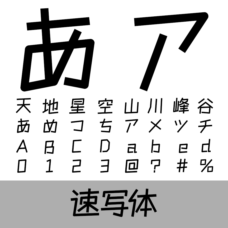 速写体