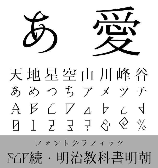 実力派 本文書体 FGP続・明治教科書明朝