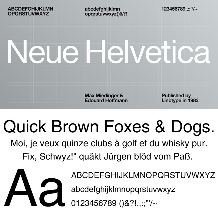 Neue Helvetica（ノイエ・ヘルベチカ）