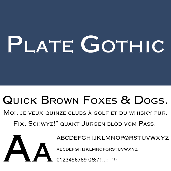 Plate Gothic™