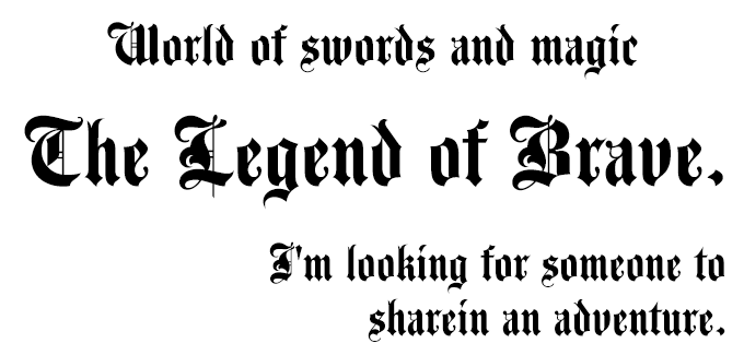 剣と魔法の世界に合うフォント Agincourt™ Com