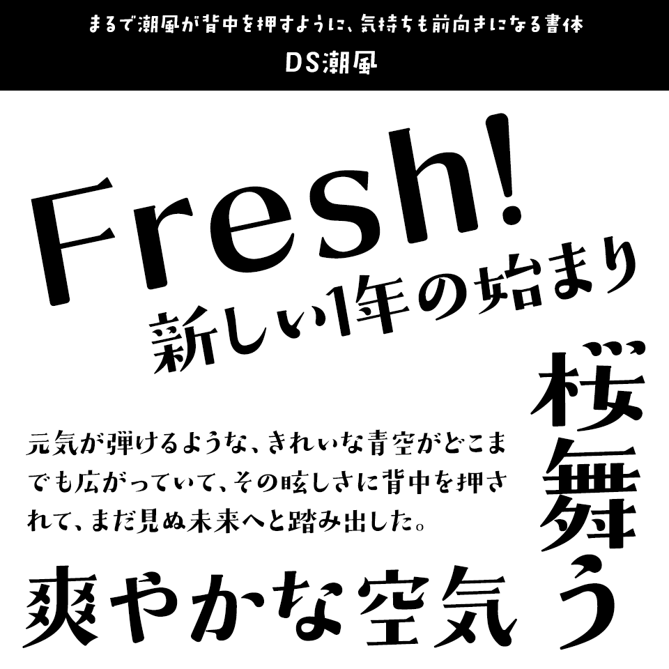 「フレッシュ」に合うフォント DS潮風